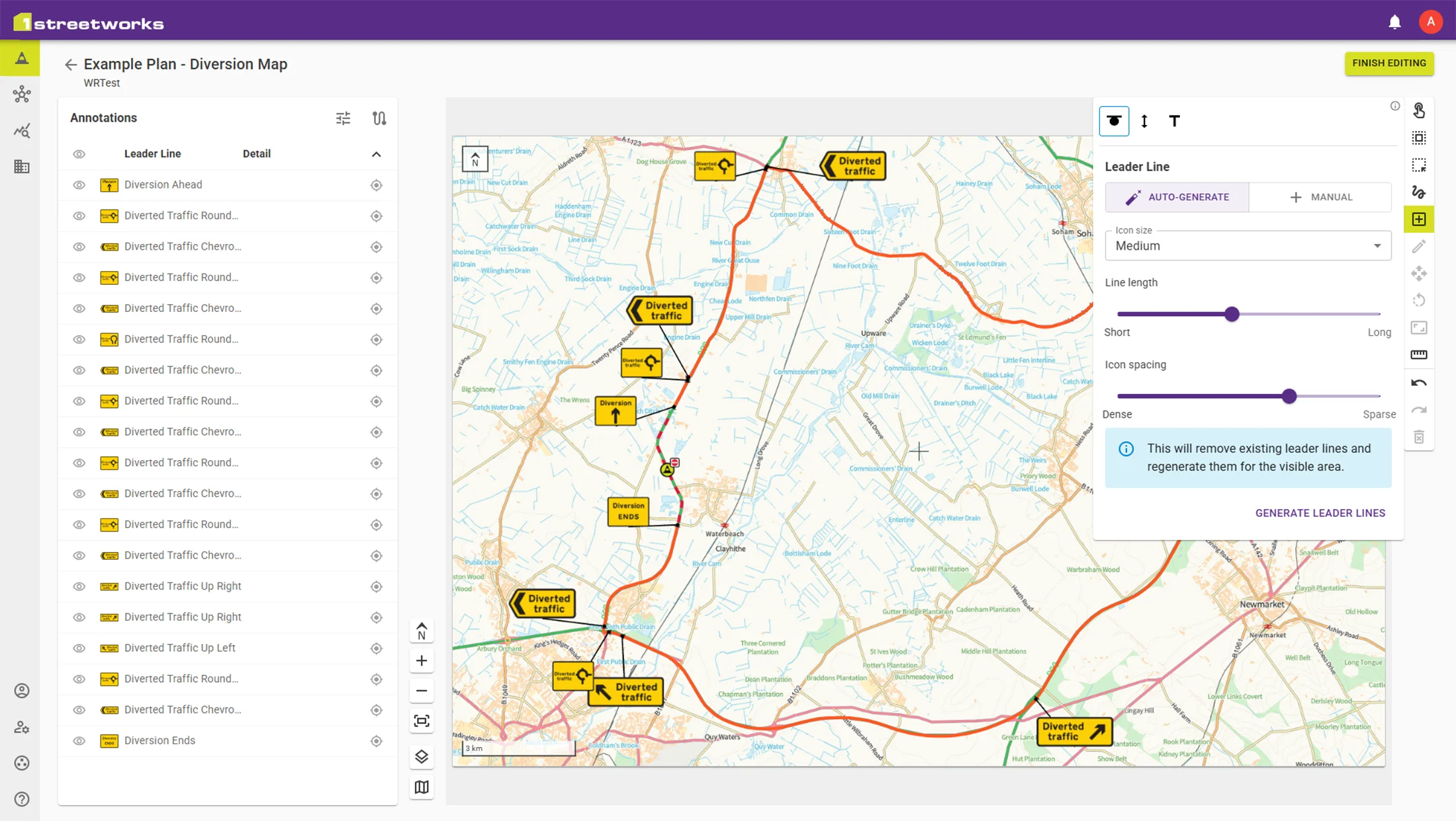 Automated leader line generation
