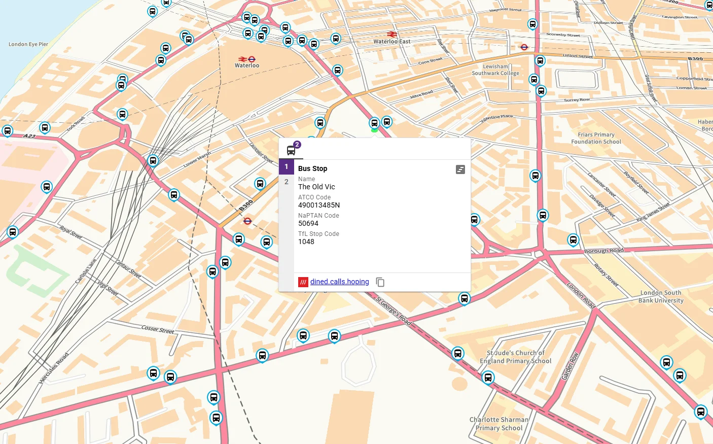 TFL stop codes for more accurate bus service planning 